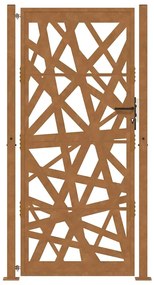 vidaXL Πύλη κήπου 105x205 cm από καιρικό χάλυβα Light Design