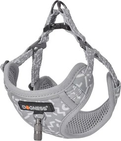 Dogness walking set leash+harness for dog (light gray)