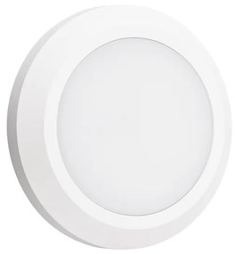 LED WALL ROUND LUMINAIRE WHITE 230V AC IP65 4W 3000K 310LM RA80 ACA SLIM01NW
