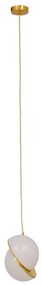 Φωτιστικό Οροφής Hudson 01554 1xΕ27 Φ20x25cm White-Gold GloboStar