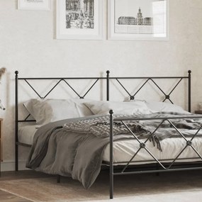 Κεφαλάρι Μαύρο 180 εκ. Μεταλλικό