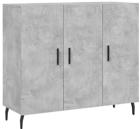 vidaXL Ντουλάπι Γκρι Σκυροδέματος 90x34x80 εκ. Επεξεργασμένο Ξύλο