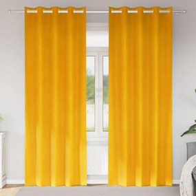 vidaXL Κουρτίνες συσκότισης 2 pcs Χαμομηλί κίτρινο 140 x 225 cm