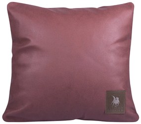 Διακοσμητικό Μαξιλάρι Polyester Leather Like Διθέσιος 42x42εκ. Premium 3928 Ροδί Σκούρο Greenwich Polo Club