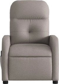 vidaXL Πολυθρόνα Μασάζ Ανακλινόμενη Taupe Υφασμάτινη