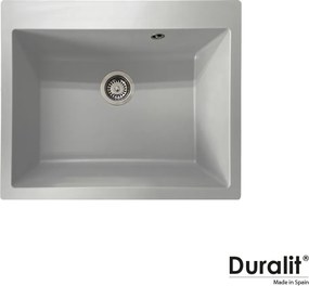 Duralit KZ060 - Νεροχύτης Κουζίνας Συνθετικός 60x50 - 430. Platinum
