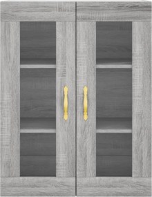 vidaXL Ντουλάπι Γκρι Sonoma 69,5 x 34 x 180 εκ. Επεξεργασμένο Ξύλο