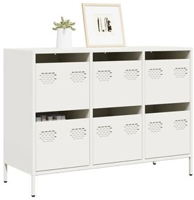 vidaXL Σκευοθήκη Λευκό 101,5x39x73,5 cm Ατσάλι ψυχρής έλασης