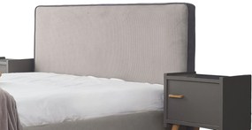 Επενδυμένο Κρεβάτι Ritz-Gkri Anoixto-110 x 200-Ξύλα Ελάτου