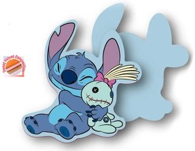 Διακοσμητικό Μαξιλάρι Μικρό Disney Home Velboa 15εκ. Stitch 84 Sky Blue DimCol