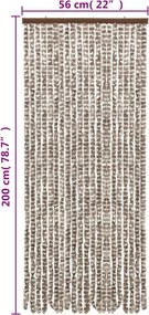 vidaXL Σήτα Εντόμων Taupe / Λευκό 56 x 200 εκ. από Σενίλ