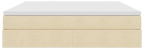 vidaXL Κρεβάτι με αποθηκευτικό χώρο και στρώμα Κρεμ 160 x 200 cm