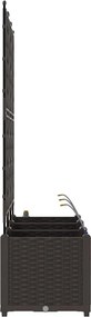vidaXL Γλάστρα Κήπου 3 τμχ. Καφέ 120 x 40 x 142 cm PP