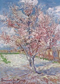 Εκτύπωση τέχνης Souvenir de Mauve - Pink Peach Tree in Blossom, 1888, Vincent van Gogh