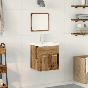 vidaXL Σετ Επίπλων Μπάνιου 3 pcs Παλιό Ξύλο Επεξεργασμένο ξύλο