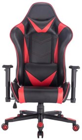 Office Chair - Gaming 9880 Fylliana Black - Red PU Leather 70.5*71*128 cm