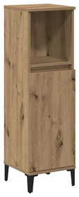 vidaXL Ντουλάπι μπάνιου Δρυς τεχνίτης 30x30x100 cm Κατασκευασμένο ξύλο