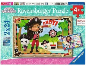 Παζλ Gabbys 5710 Dollhouse Lets Pirate Party! 2x24Τμχ. Multi Ravensburger