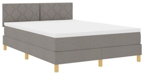 vidaXL Κρεβάτι Σπρινγκ με στρώμα Ταπεί 140x200 cm Ύφασμα