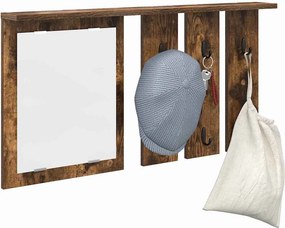 vidaXL Τοίχου Κρεμάστρα Καπνιστή δρυς 85 x 10 x 45 εκ.