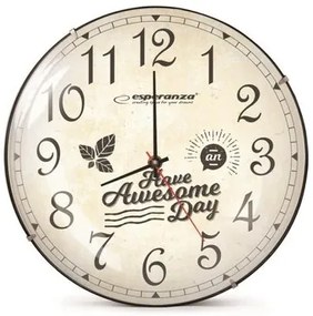 ESPERANZA ρολόι τοίχου Lausanne EHC018L, 30cm, λευκό
