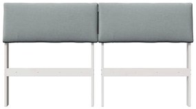 vidaXL Ταπετσαρισμένο κεφαλάρι Ανοιχτό γκρι 160 cm