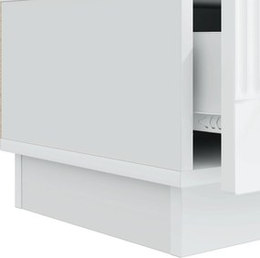vidaXL Ντουλάπι TV Λευκό 147 x 34,5 x 27 εκ Επεξεργασμένο Ξύλο
