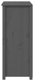 Ντουλάπι Γκρι 83 x 41,5 x 100 εκ. από Μασίφ Ξύλο Πεύκου - Γκρι