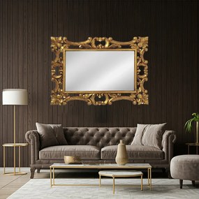 Artekko Mirroki Ξύλινος Χρυσός Σκαλιστός Καθρέπτης Τοίχου (100x70)cm - 667-4033-A - 667-4033-A