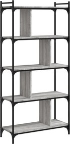 vidaXL Βιβλιοθήκη 5 Επιπέδων Γκρι Sonoma 76 x 32 x 158 εκ. Επεξ. Ξύλο