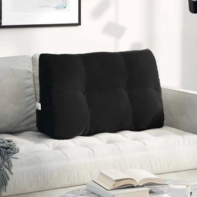 vidaXL Μαξιλάρι Πλάτης Μαύρο 80 x 24 x 50 εκ Βελούδο