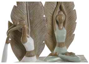 Διακοσμητική Φιγούρα Home ESPRIT Λευκό Πράσινο Scandi 15,5 x 7,5 x 26,5 cm (x2)