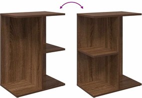 vidaXL Κομοδίνο Καφέ Δρυς 46,5x29x61 εκ. από Επεξεργασμένο Ξύλο