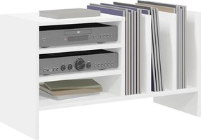 vidaXL Ντουλάπι δίσκων βινυλίου με ράφι Λευκό 78,5 x 35 x 45 εκ