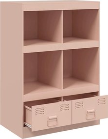 vidaXL Ραφιέρα Ροζ 67x39x95 εκ. από Ατσάλι