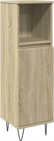vidaXL Ντουλάπι Μπάνιου Sonoma Δρυς 30x30x100 εκ. Επεξεργασμένο Ξύλο