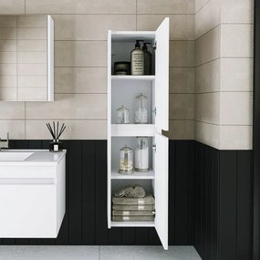 Stewehome Ντουλάπι Πετσετών Μπάνιου με Ράφια 35x30x130 cm