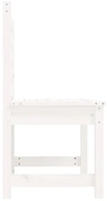 vidaXL Παγκάκι Κήπου Λευκό 109εκ. από Μασίφ Ξύλο Πεύκου