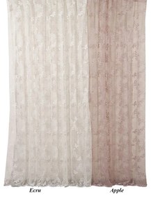 Κουρτίνα Πεταλούδες Με Τρέσα Ecru Viopros 280x270cm 280x270cm Πολυέστερ