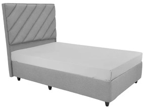 Intrahome Κρεβάτι μονό Tito Intrahome με αποθηκευτικό χώρο μπουκλέ ύφασμα σε ανοιχτή γκρι απόχρωση 120x200εκ | SKU: INTRAPA-433111134