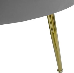 Καναπές 2θέσιος Daimon pakoworld βελούδο γκρι 134x70x77εκ