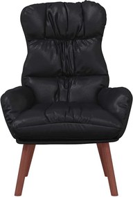 vidaXL Πολυθρόνα Μαύρο 69 x 74 x 93 εκ. Δερματίνη
