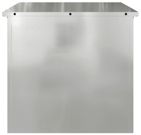 vidaXL Υπαίθριο κουτί αποθήκευσης - 55x50.5x50 εκ. από γαλβανισμένο ατσάλι