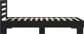 vidaXL Κρεβάτι με Κεφαλάρι Μαύρη Δρυς 80 x 200 cm Επεξεργασμένο Ξύλο