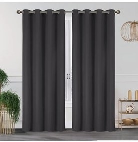 Chios Hellas Κουρτίνα Συσκότισης με Τρουκς Γκρι Black Out 140x260εκ