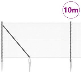 vidaXL Εξάγωνη Περίφραξη Γκρι 1.4x10 μ Ατσάλι