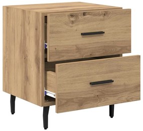 vidaXL Κομοδίνο με συρτάρι 2 pcs artisan δρυς 40 x 35 x 47.5 εκ