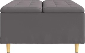 vidaXL Οθωμανικό αποθήκευσης Γκρι 80 x 80 x 45 cm Τεχνητό δέρμα