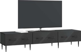 vidaXL Ντουλάπι TV Μαύρο 147 x 34,5 x 30 εκ Επεξεργασμένο Ξύλο