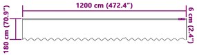 vidaXL Κουρτίνες με κουρτίνες Floral Λευκό 1200 x 180 εκ. Πολυεστέρας